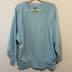 Aerie American Eagle Light Blue Pockets Sweatshirt